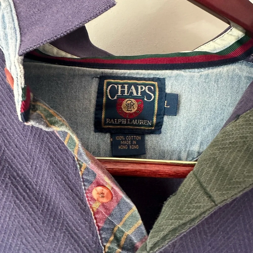 Vintage Ralph Lauren Chaps “Camping” Multicolor Polo - Picture 3 of 4